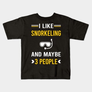 3 People Snorkeling Snorkelling Snorkel Snorkeler Kids T-Shirt